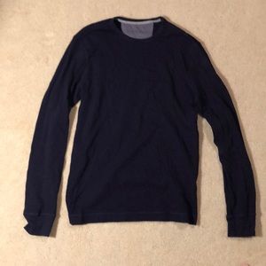 mens L tall purple waffle sweater